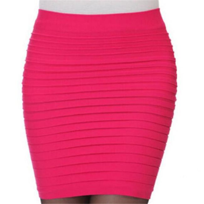 Еластична пола с ивици - различни цветове 1