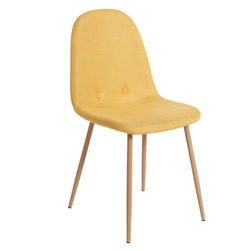 Zestaw 2 żółtych krzeseł do jadalni Lissy ZO_98-1E6975