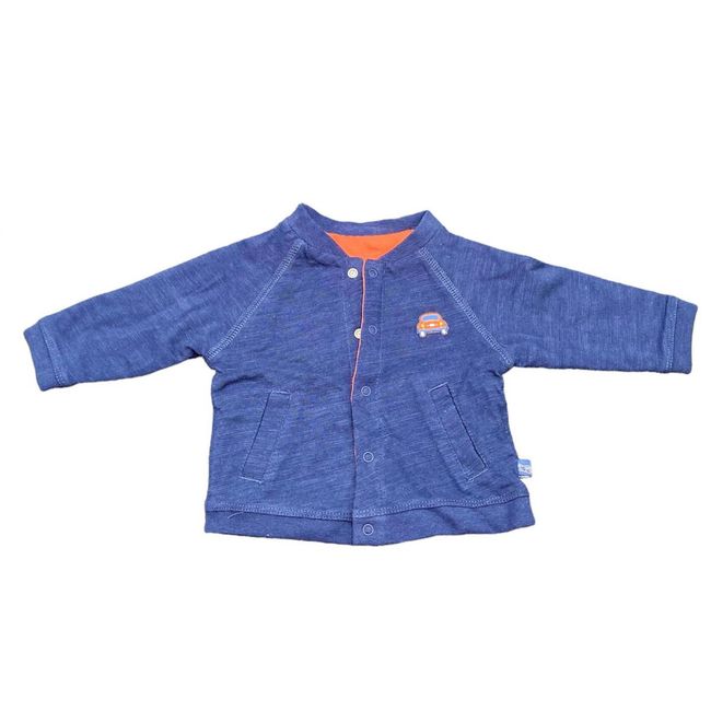 Dziecięca rozpinana bluza z kapturem, Petits, niebieska z pomarańczową podszewką, ROZMIAR DZIECIĘCY: ZO_7e2c9024-9e13-11ed-abd8-4a3f42c5eb17 1