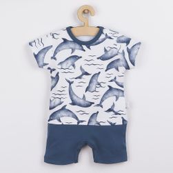 Baby summer cotton jumpsuit RW_letni-overal-nicol-dolphin