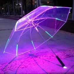 Прозрачен чадър с подсветка