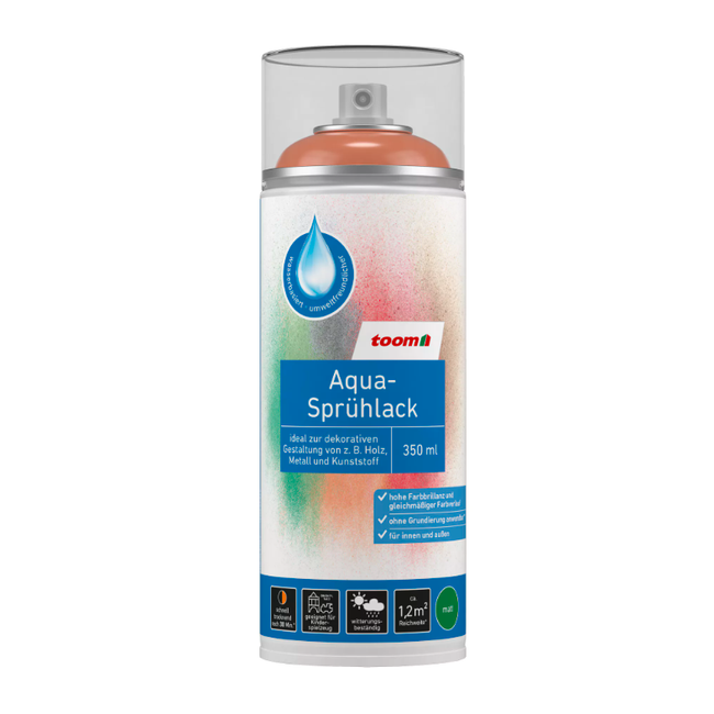 Aqua Spray Paint Red Gloss 350 ml ZO_263883 1