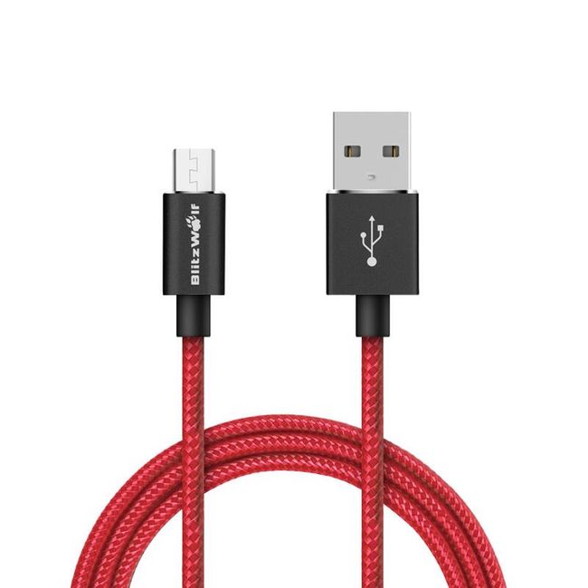 Micro USB kabel na nabíjení a přenos dat s pleteným vzorem 1