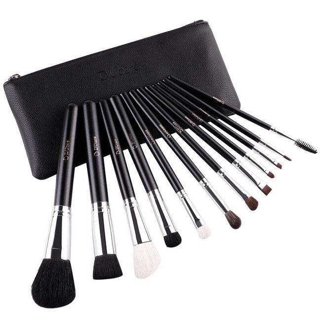 Sada štětců na make-up s přírodními štětinami - 12 ks 1