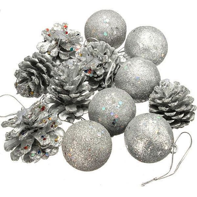 Vánoční ozdobičky na stromeček - stříbrné 1