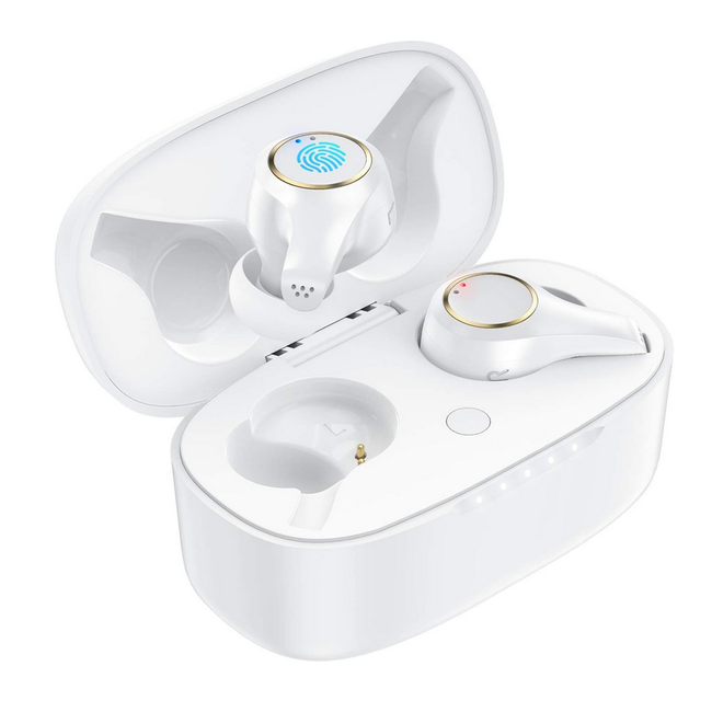 G08 Bluetooth fejhallgató töltőtáskával, fehér színben ZO_239014 1