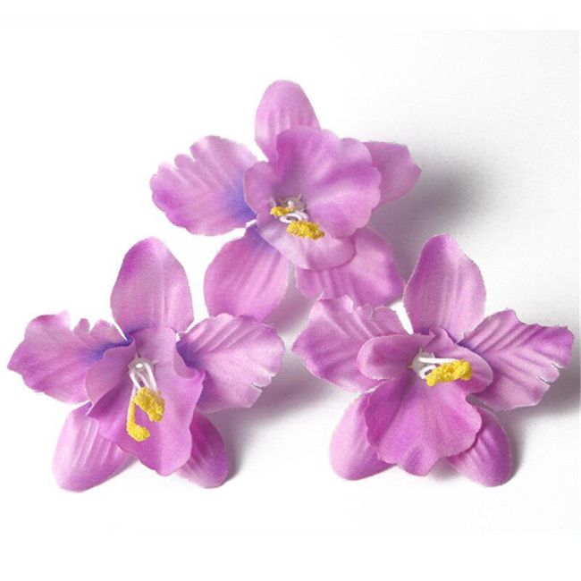 Mesterséges orchidea virágok 10 db 1