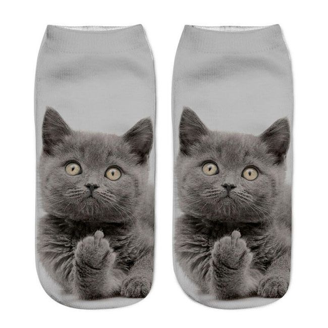 Чорапи до глезена с котенце - 27 варианти 1