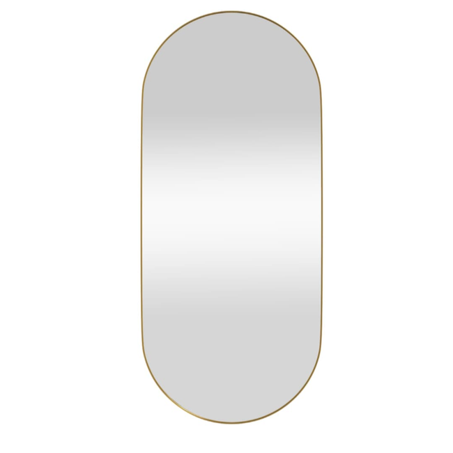 Nástěnné zrcadlo zlaté 35x80 cm oválné ZO_344946-A 1