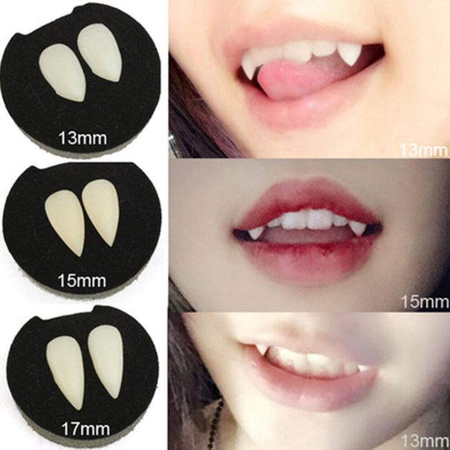 Samoljepljivi vampirski zubi za Halloween - 4 varijante 1