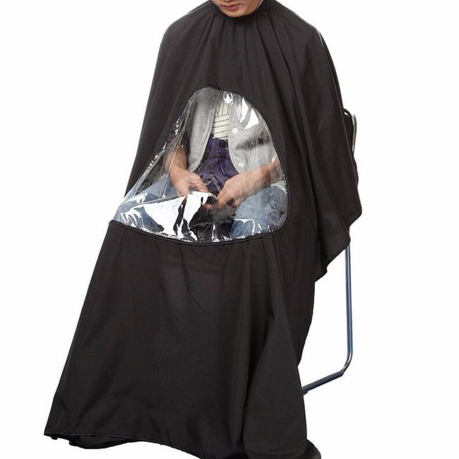 Kadeřnický plášť s průhledným otvorem - 5 barev 1