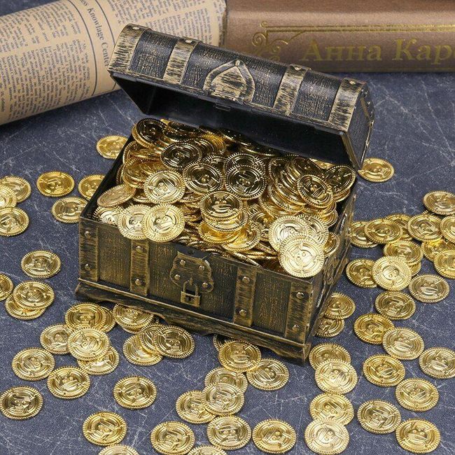 Pirátske zlaté mince 50P 1