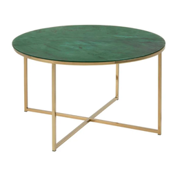Zelený okrúhly konferenčný stolík ø 80 cm Alisma ZO_217599