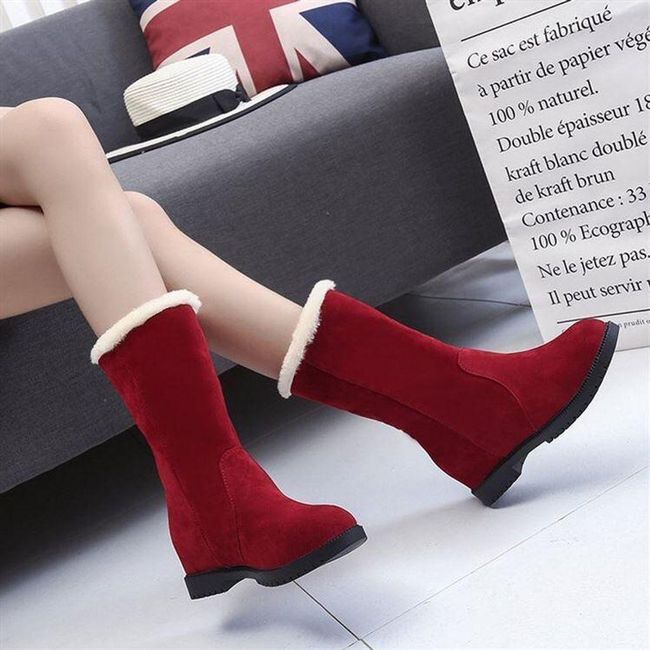 Zimné topánky s kožúškom Červená - 38, Veľkosti topánok: ZO_236871-38 1