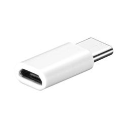 Adaptér USB Type-C do micro USB v bílé barvě