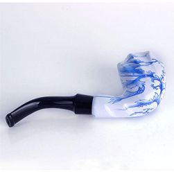 Dekoracja - fajka na tytoń w kolorze niebieskim
