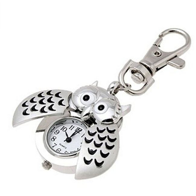 Prívesok na kľúče v tvare malej sovy s hodinami 1