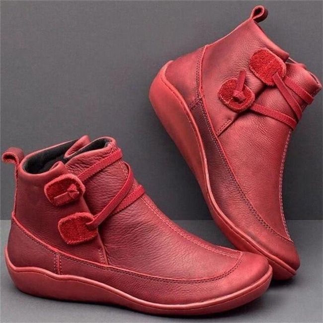 Damskie buty zimowe Cathrine A Red - rozmiar 4, Rozmiary obuwia: ZO_236565-34 1