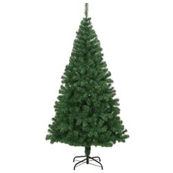 Umelý vianočný stromček s hrubými vetvami zelený 180 cm PVC ZO_344241-A