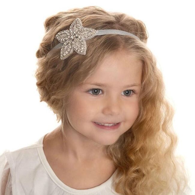 Детска флорална лента за коса 1