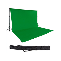 Kompletny zestaw tła fotograficznego 3x6m wraz z przenośną torbą w kolorze zielonym ZO_400778