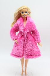 Космато палто за кукла - различни цветове
