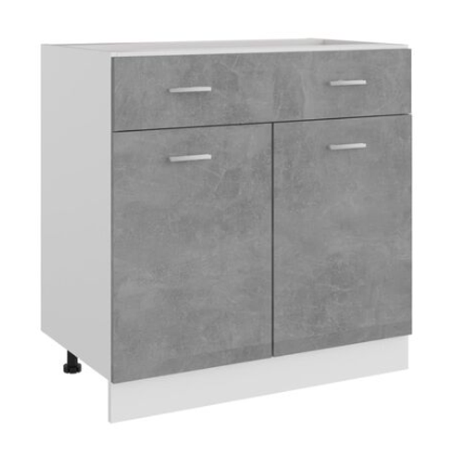 Spodní skříňka zásuvka betonově šedá 80x46x81,5 cm dřevotříska ZO_801240-A 1