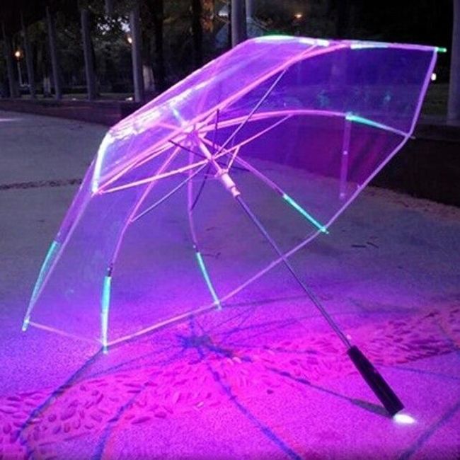Transparentné dáždnik s podsvietením 1