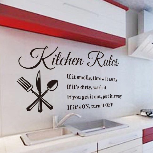 Samolepka na zeď - Pravidla kuchyně 1