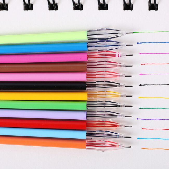 Zestaw 12 kolorowych długopisów żelowych 1