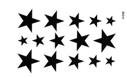 Tatuaż - komplet gwiazd