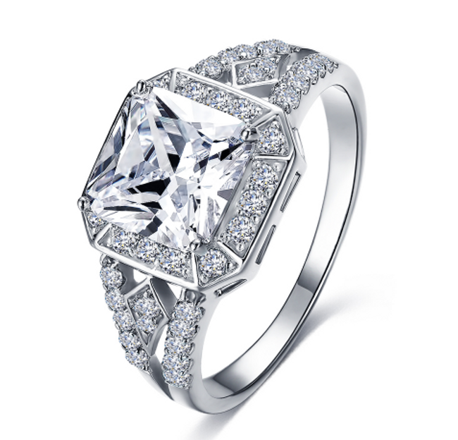 Luxusný prsteň s kameňom s kubickým zirkónom 1