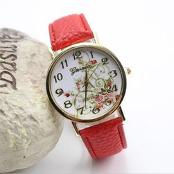 Jemné hodinky s květinovým motivem