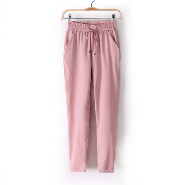 Dámské letní kalhoty v ležérním stylu se šněrováním - více barev 1