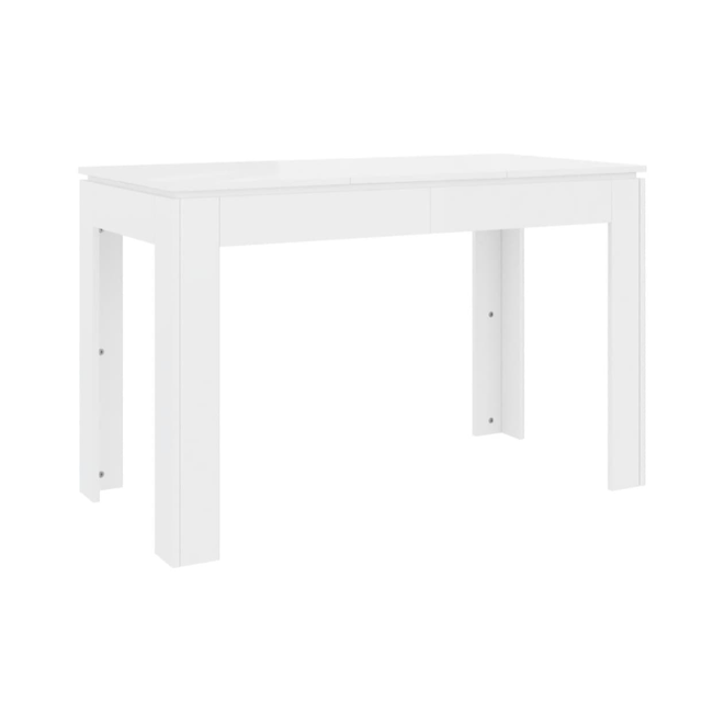 Jídelní stůl bílý s vysokým leskem 120 x 60 x 76 cm dřevotříska ZO_826662-A 1