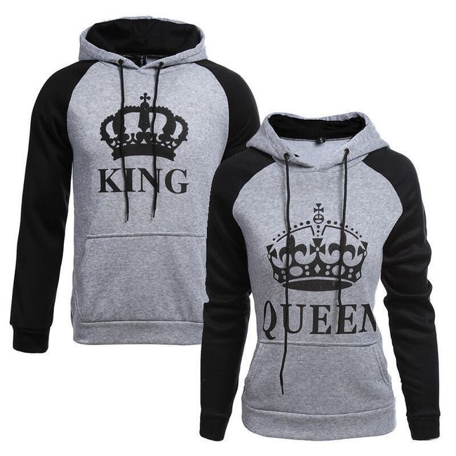 Király és királynő kapucnis  pulóver  1