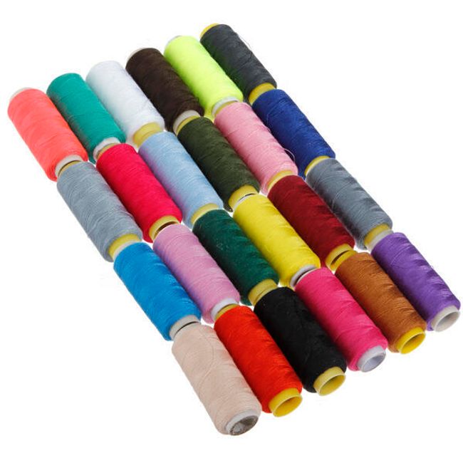 Sada polyesterových nití - 24 kusů různých barev 1