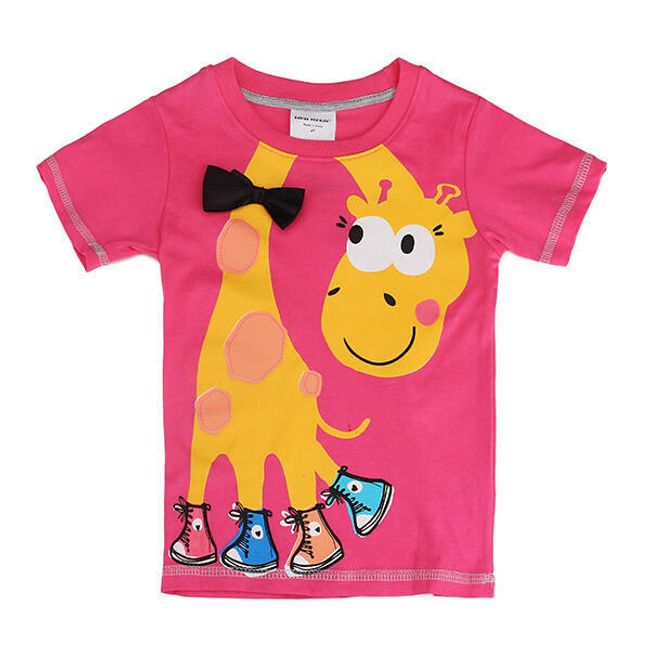 Dekliška majica z motivom žirafe 1