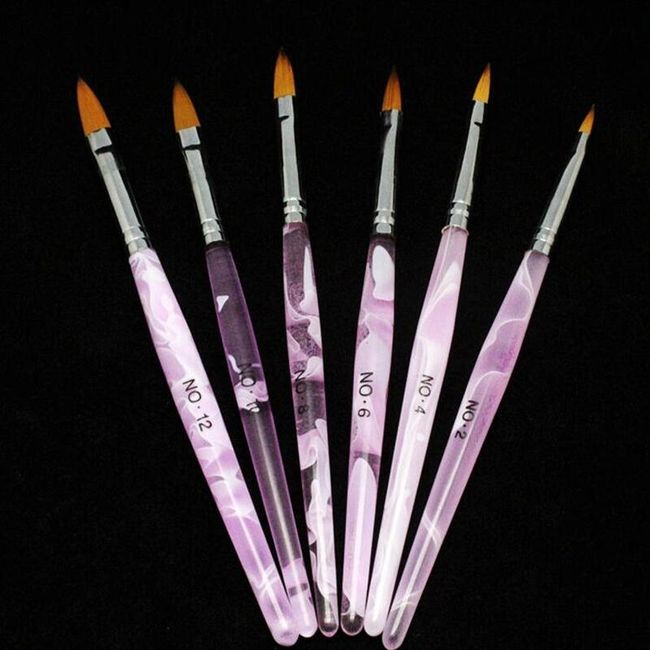 Set de pensule de unghii - 6 bucăți 1