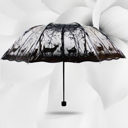 Umbrelă pliabilă transparentă cu diverse motive - 4 variante