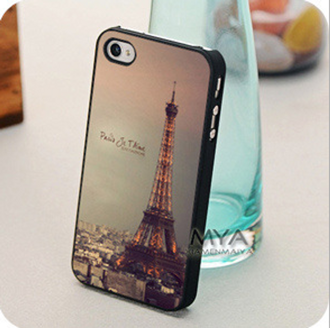 Plastový ochranný kryt na iPhone 4 a 4S - motiv Eiffelova věž 1