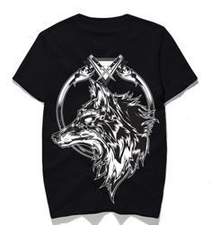 Мъжка тениска с вълк - 2 цвята
