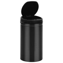 Coș de gunoi cu senzor automat 50 L din oțel carbon negru ZO_322700-A