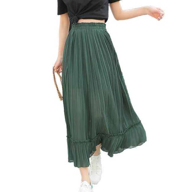 Dlhá sukňa s vysokým pásom - 4 farby, univerzálna veľkosť 1
