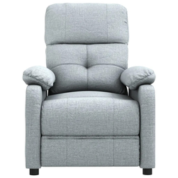 Stolica za masažu svijetlo siva tkanina ZO_348287-A