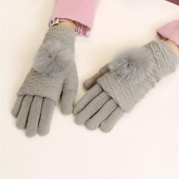 Tople rukavice s pomponom - više boja