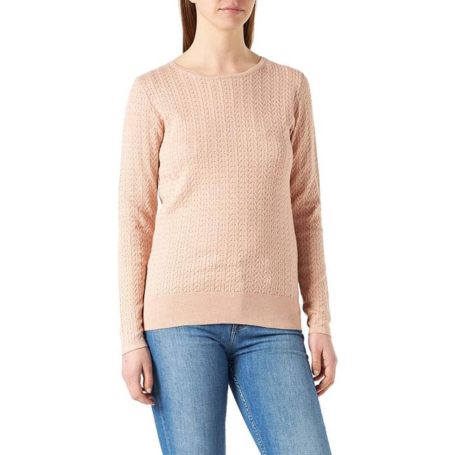 Дамски пуловер - светлорозов, размери XS - XXL: ZO_152476-M 1