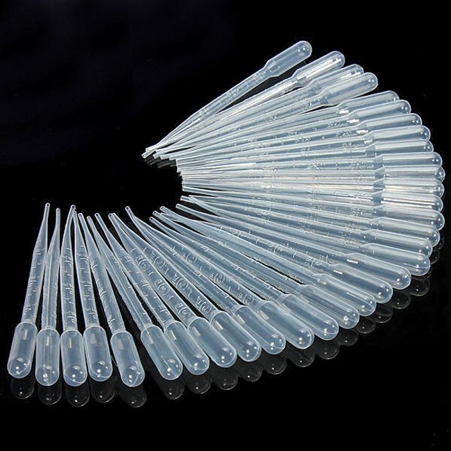 100 komada prozirnih plastičnih pipeta 1