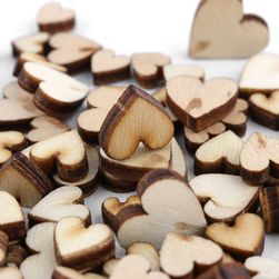  Дървени сърца 100 броя