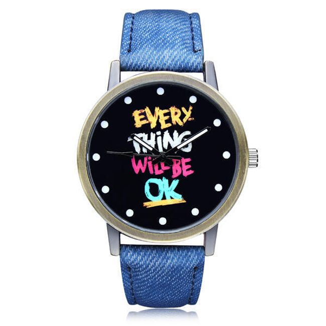 Moderní dámské hodinky 'Everything Will Be OK' 1